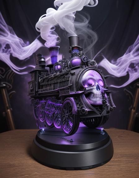 Sinister 3D Skull with Galaxy Eyes