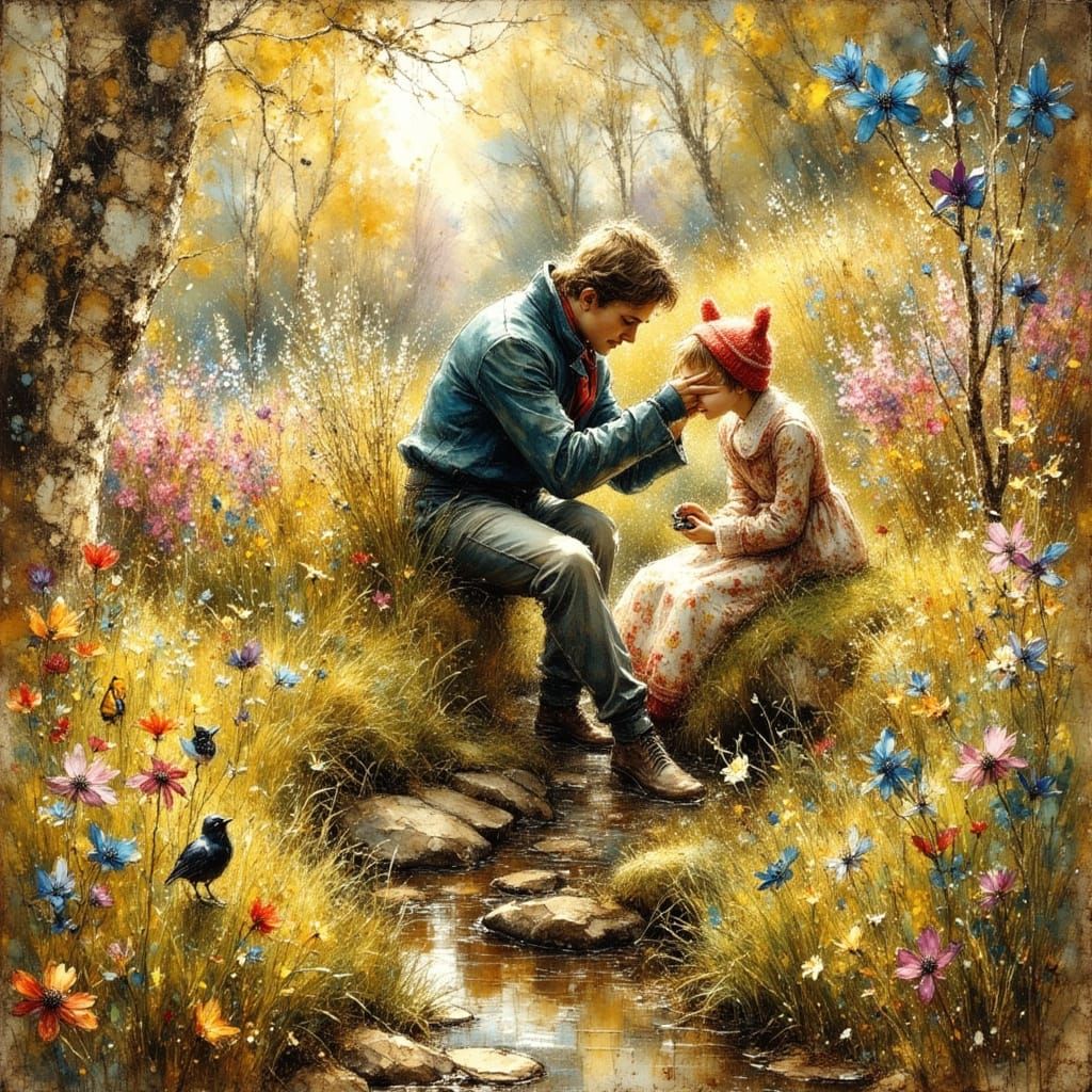 Lillies of the Valley in Ink Poet Style