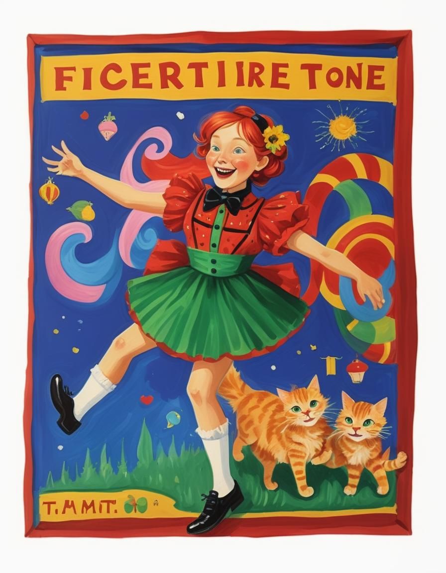 Whimsical Family Event Poster: Gouache Style Illustration