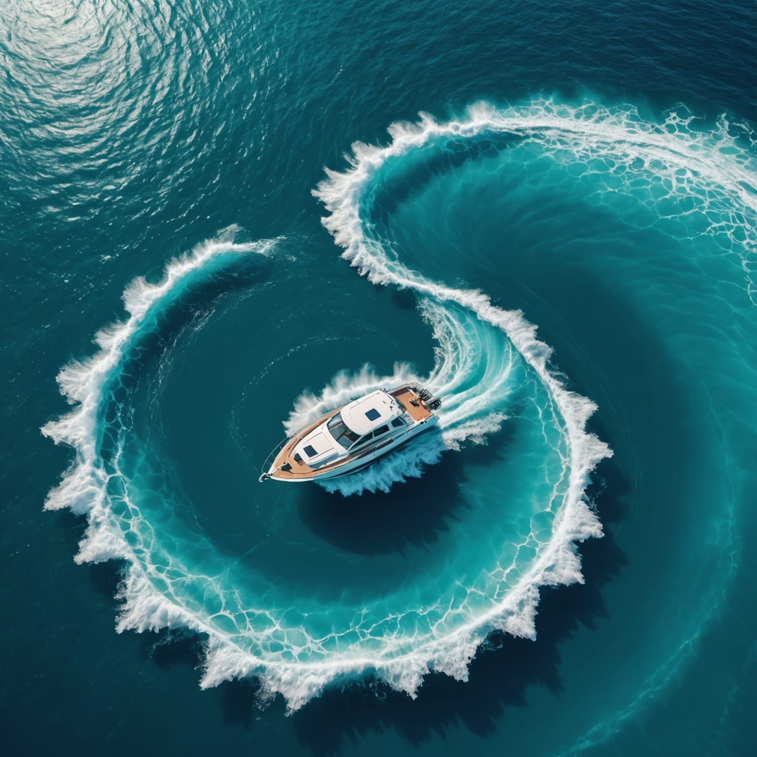 Whirlpool Oasis in Azure Depths