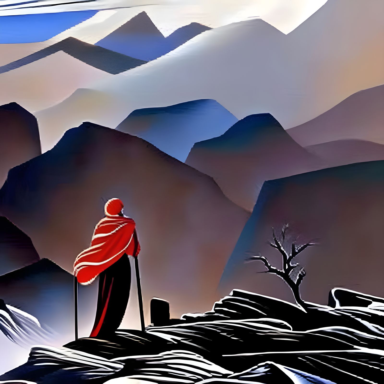 Luminous Landscape Painting in Vibrant Style