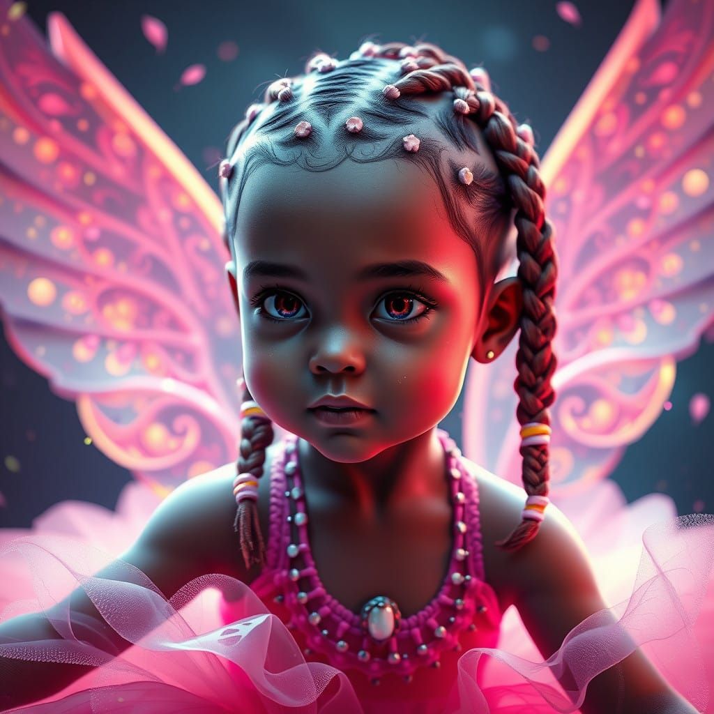 Surreal Fantasy Ballerina with Russet Braids