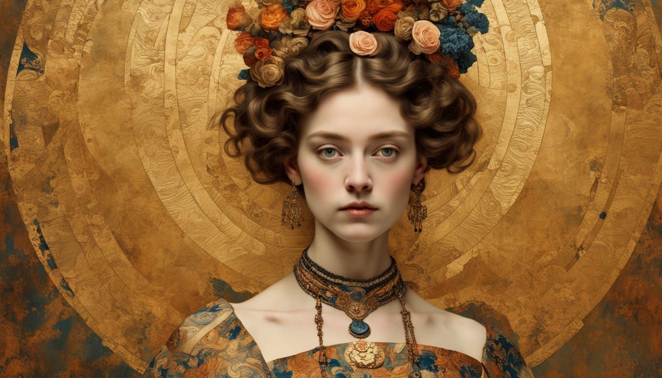 Lady Portrait in 19th Century Photographic Style