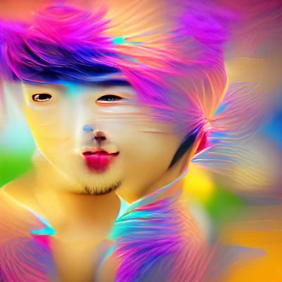 Charming Portrait of a Cute Korean Man