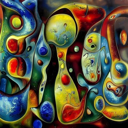 Dynamic Abstract Expressionism Art