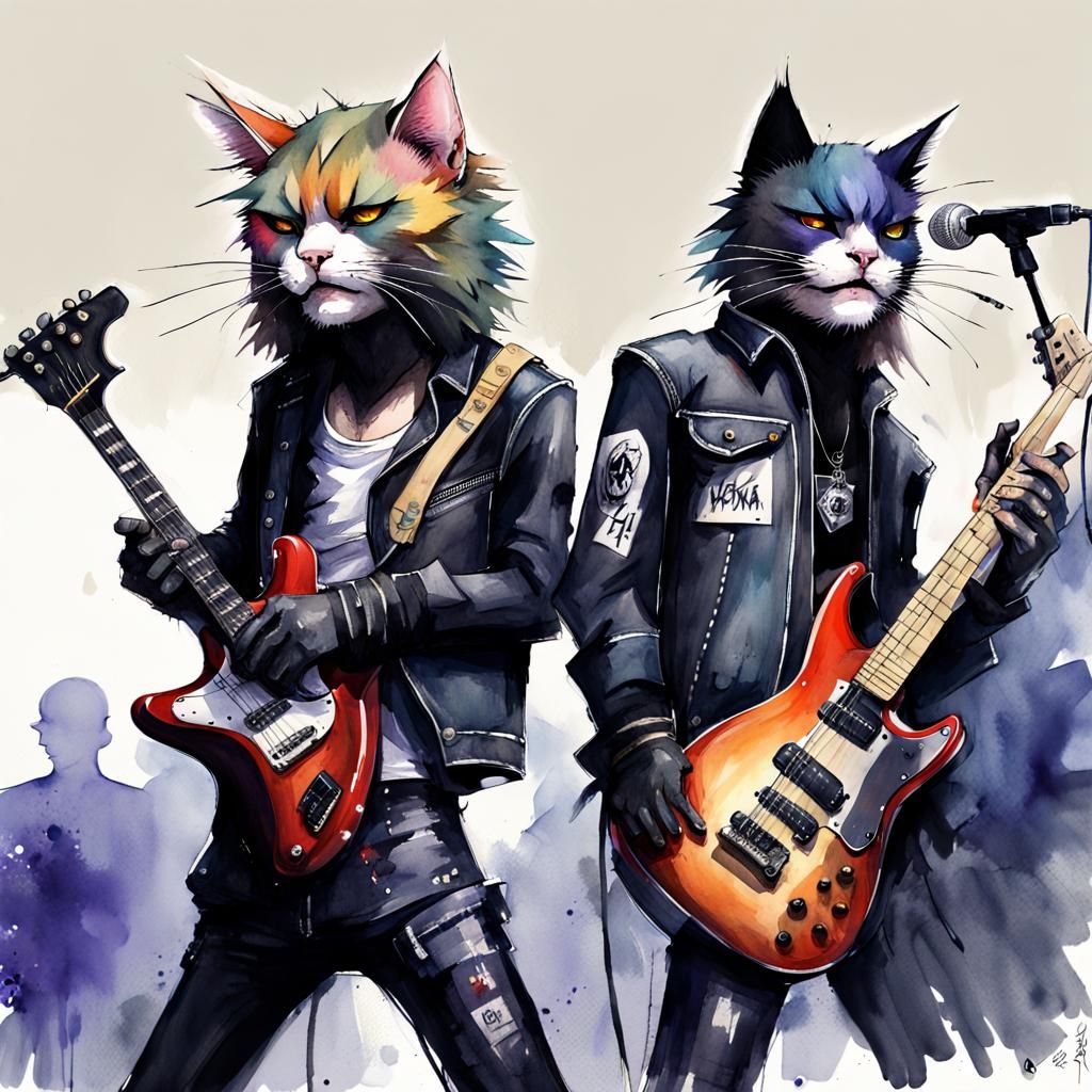 Heavy Metal Cat Band Rocks the Stage