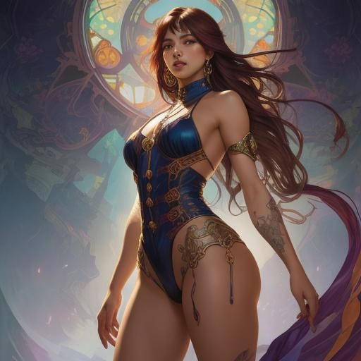 Dynamic Watercolor Painting of a Dancer