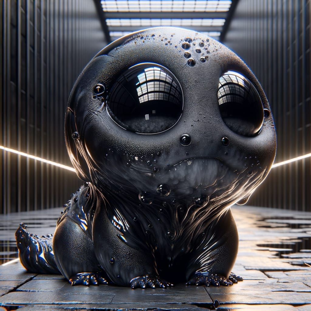 Hyper-Realistic 3D Digital Pet in Futuristic Lab