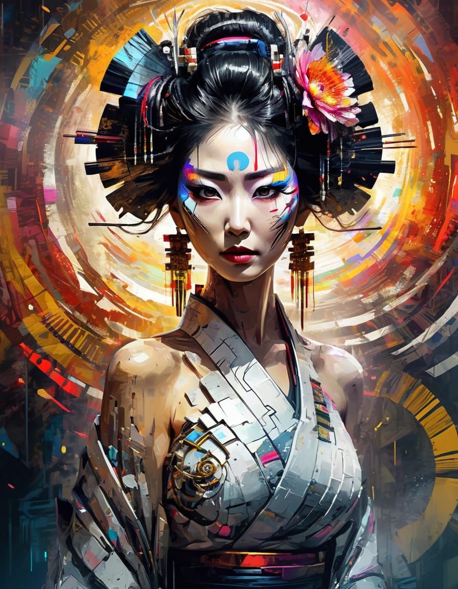 Cybernetic Geisha Stares into the Abyss