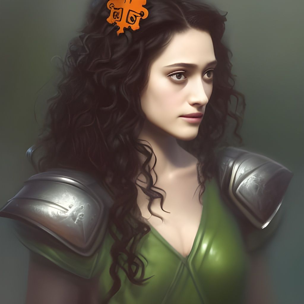 Medieval Portrait with Fleur-de-lis Armor