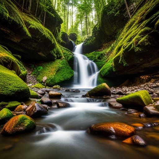 Hyperrealistic Enchanted Forest in Cinematic Style