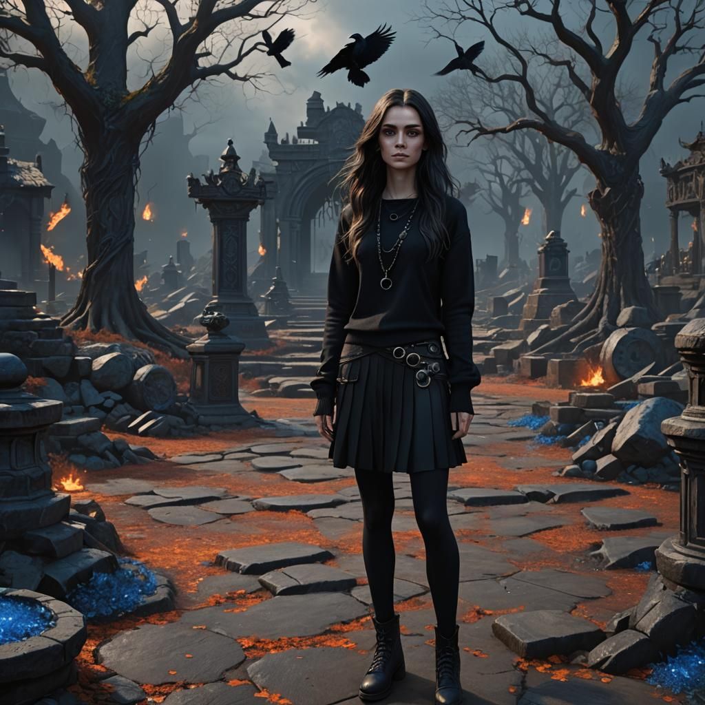 Raven-Haired Teen in the Seven Circles of Hell