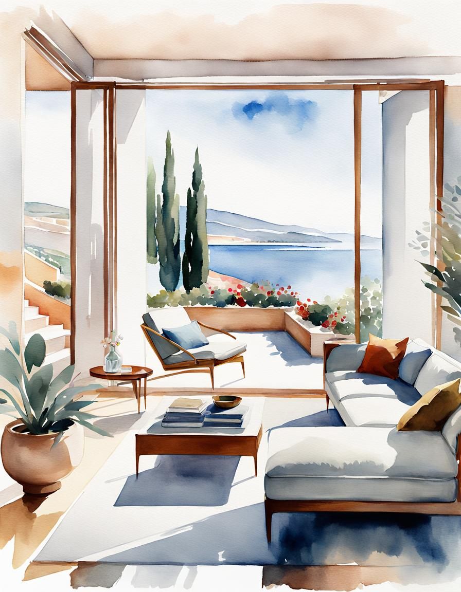 Minimalist Italian Exterior with Stunning Views