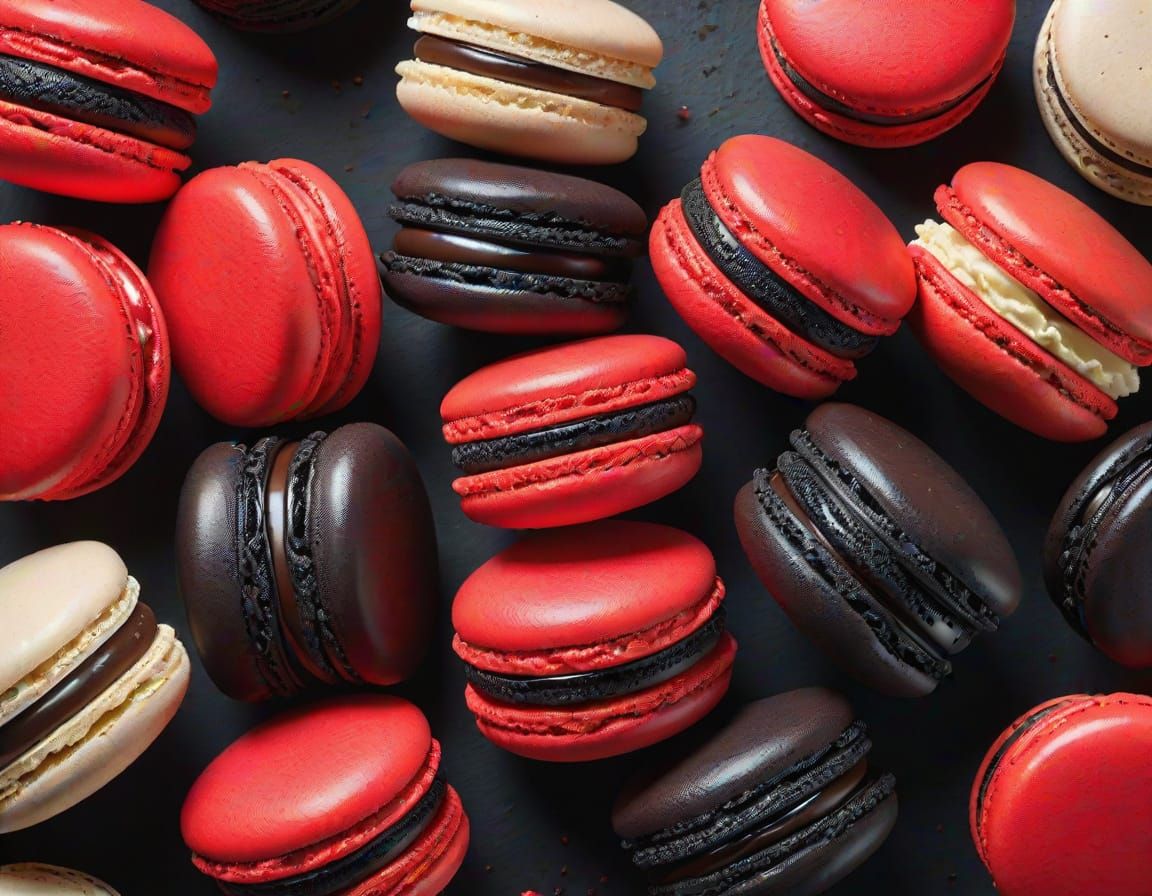 Glossy Macaron Masterpiece in Elegant Presentation