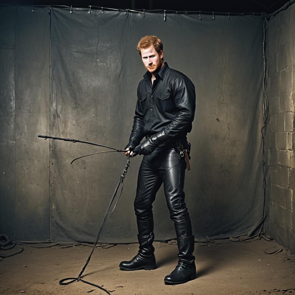 Prince Harry as Authority Figure in Dark Photography