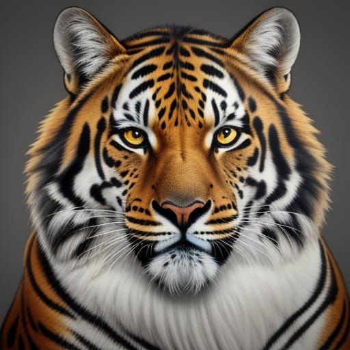Stunning Tiger Portrait in a Fierce and Regal Style