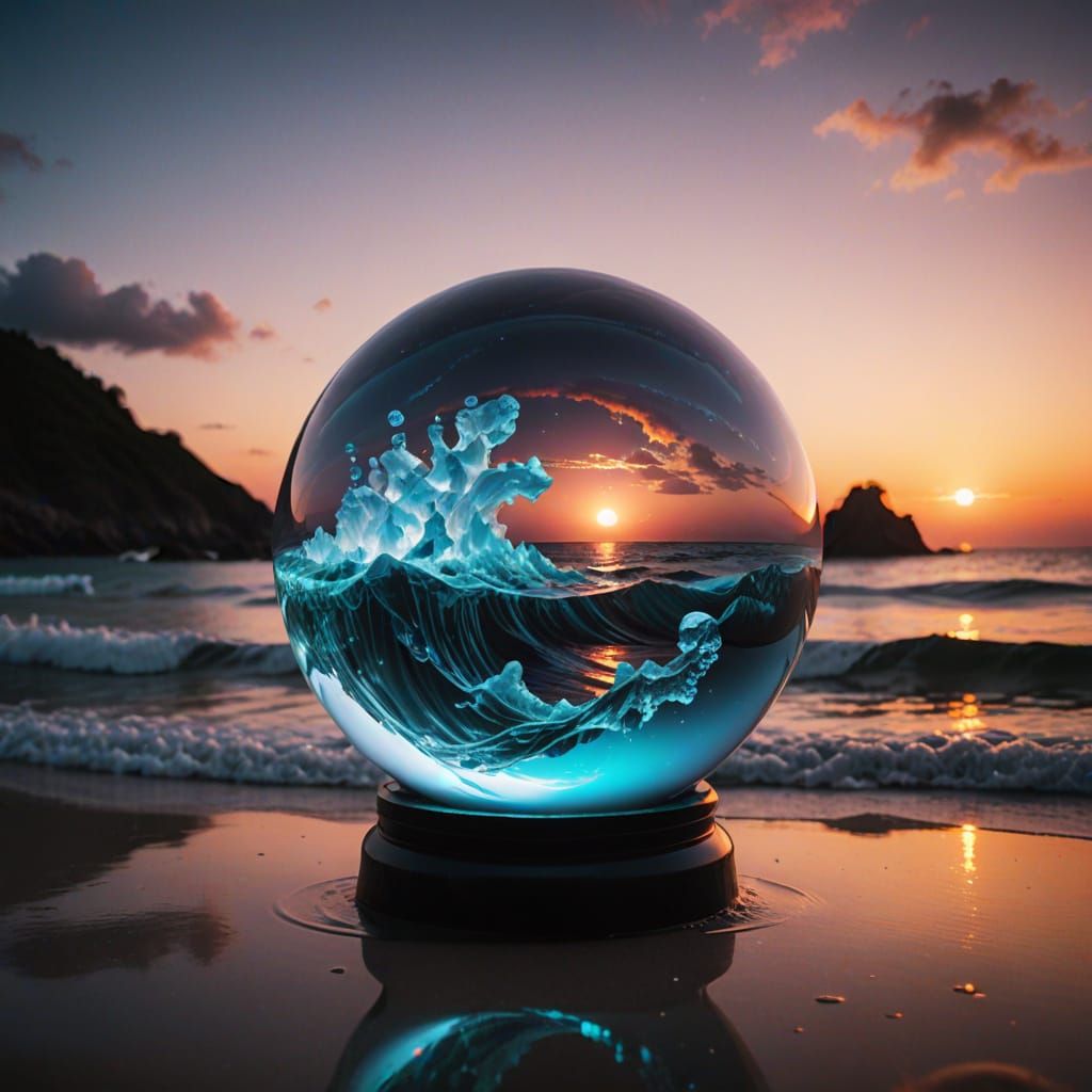 Bioluminescent Waves Illuminated by Prism Light