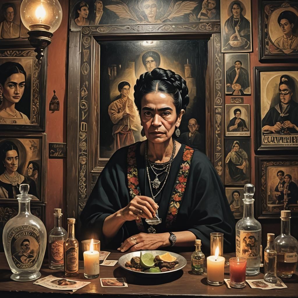 Priestess of Longevity in Dimly Lit Cantina