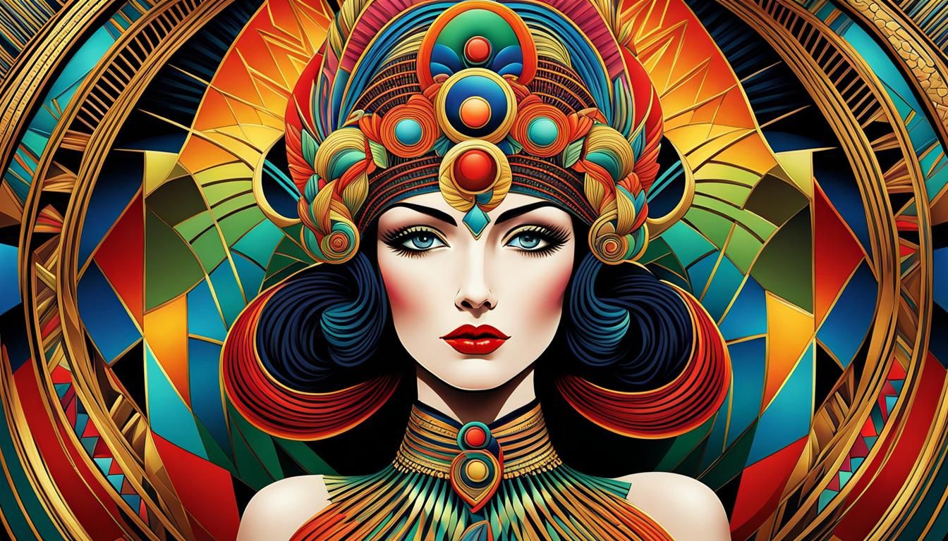 Art Deco Woman in Triadic Colors