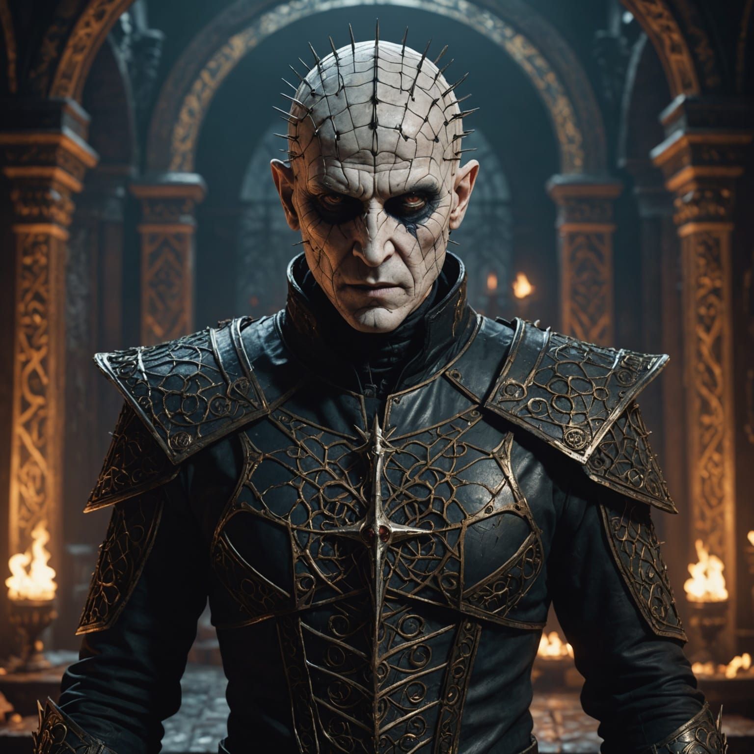 Horror Divinity in Detailed Matte Painting