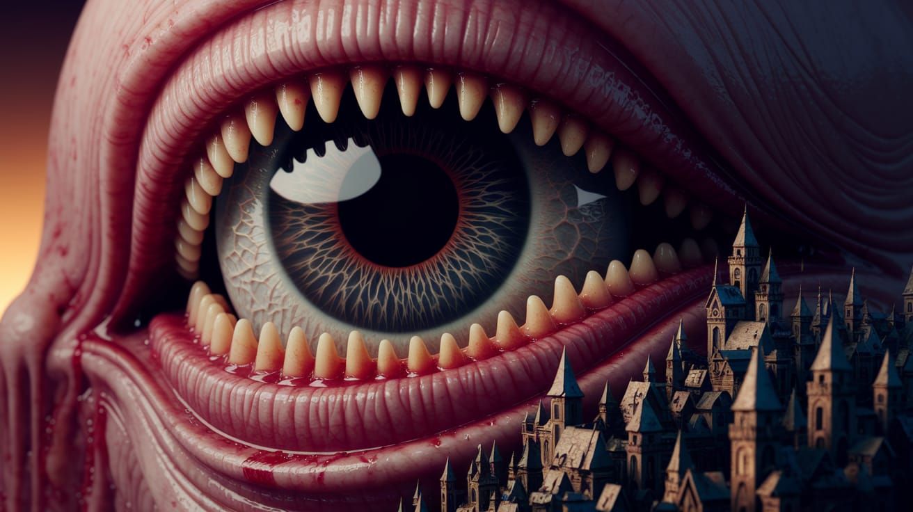 Evil Eye Looms Large in Haunting Fantasy Scene