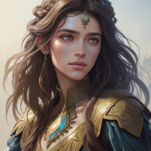 Beautiful Goddess Portrait with Intricate Details