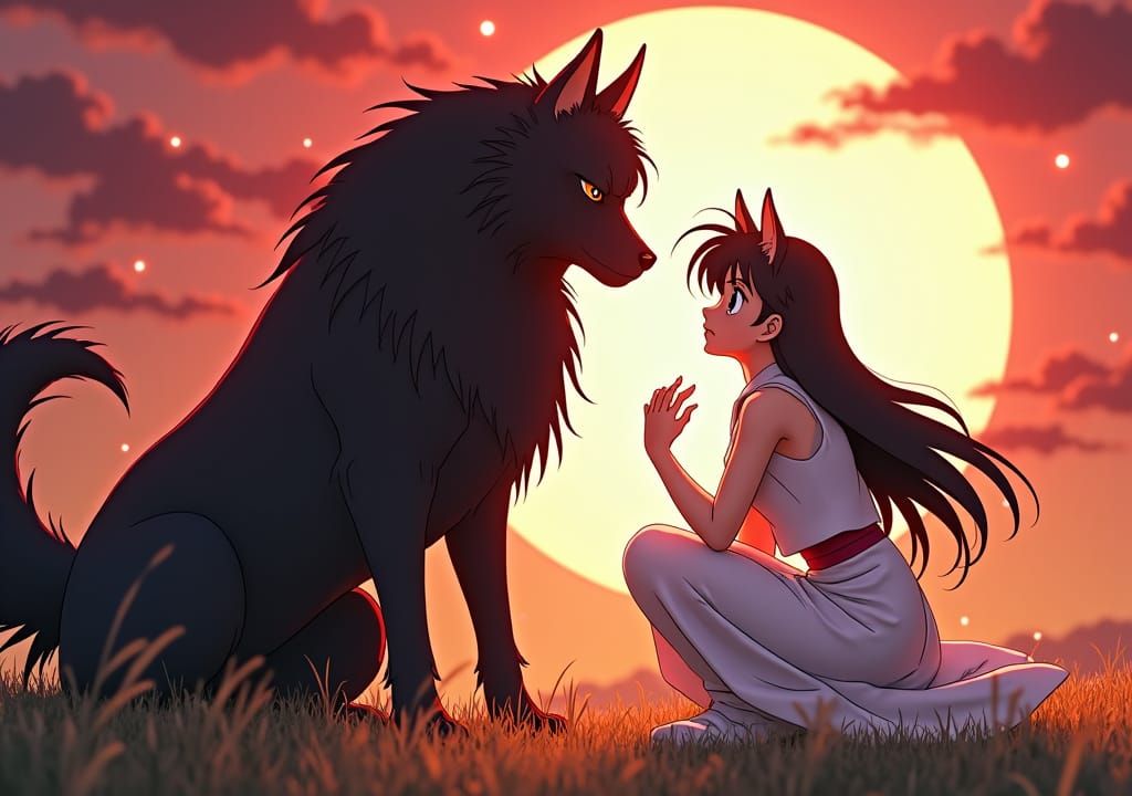 Inu Yasha and Kagome: 3D Anime Art