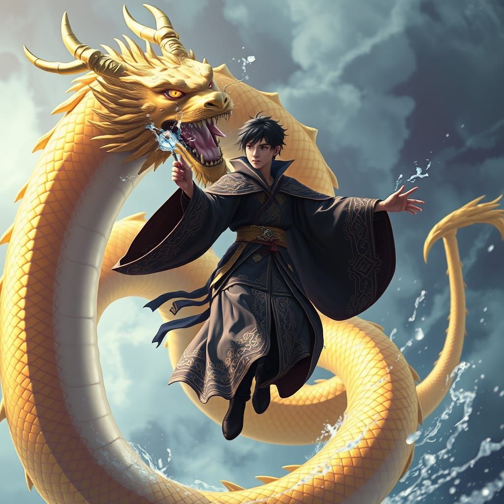 Golden Dragon's Ancient Wisdom: A Mage's Ascension in Vibran...