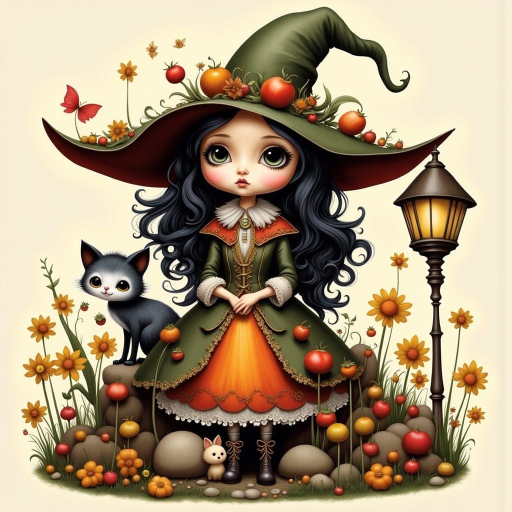 <lora:Warm Fuzzies-Flux:1.0> Whimsical fairy witch princess ...
