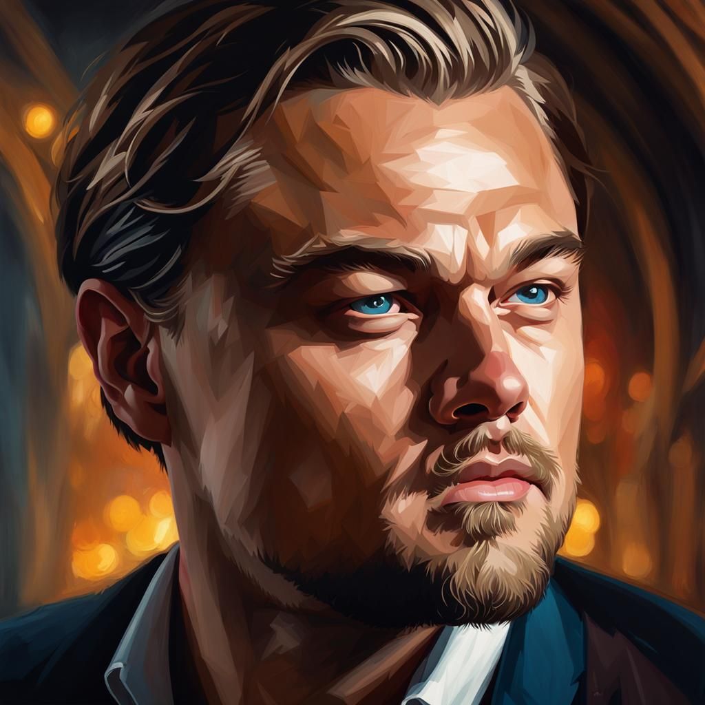 Leonardo DiCaprio as Jack Dawson in Intricate Oil Painting S...