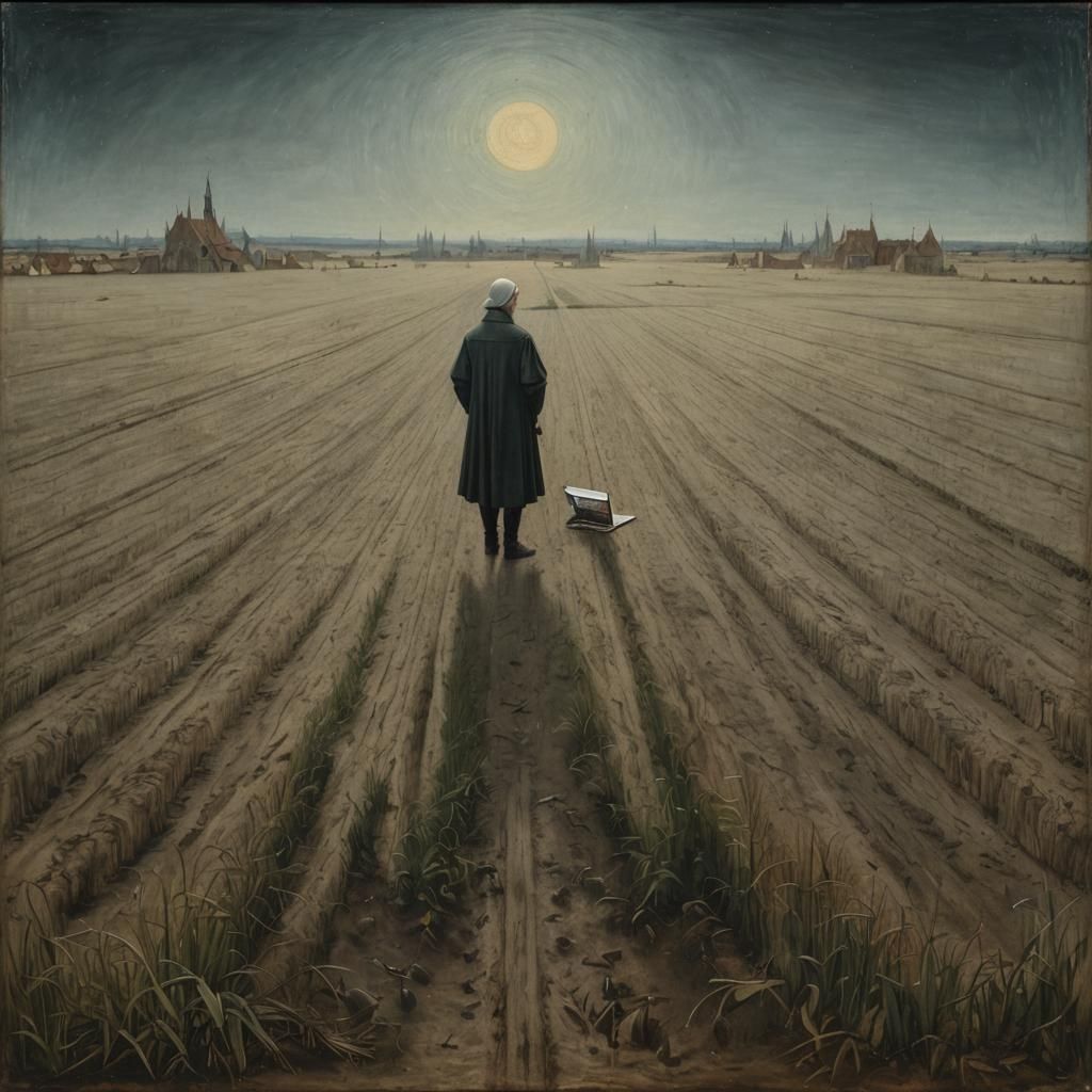 Woman in Home Office: Renaissance Style Portrait