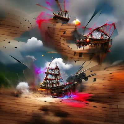 Pirate Ship Battle: Digital Concept Art