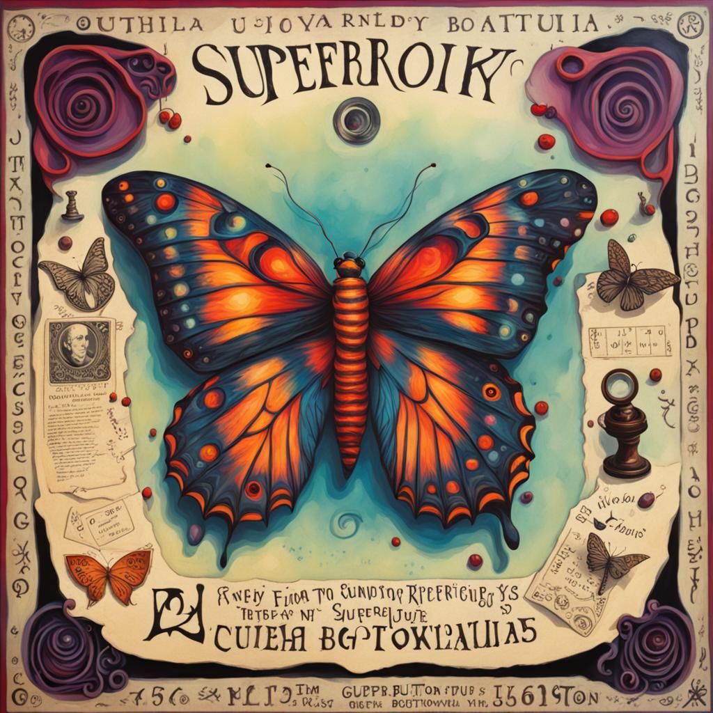 Ouija Butterfly: Vibrant, Burton-esque Art