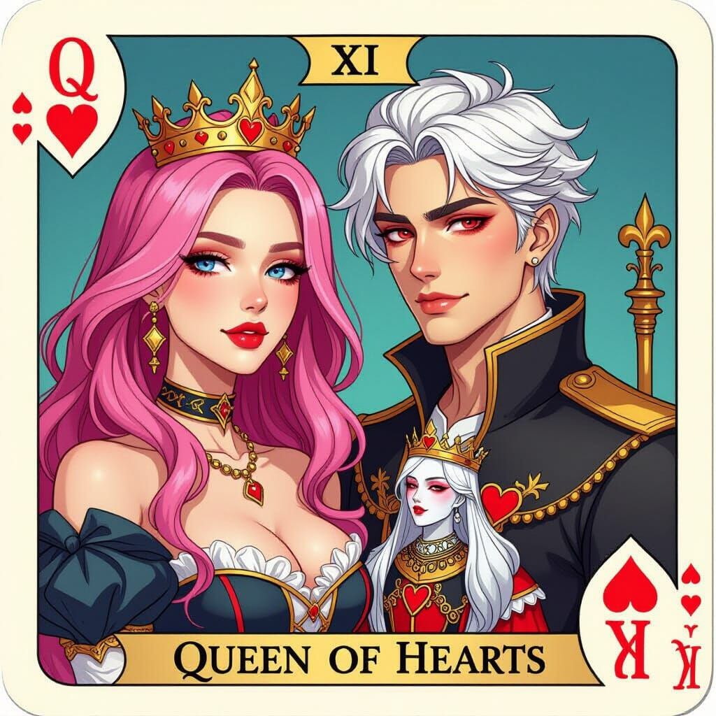 King and Queen of Hearts Tarot Cards