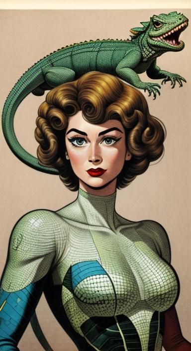 Woman with Lizard Skin