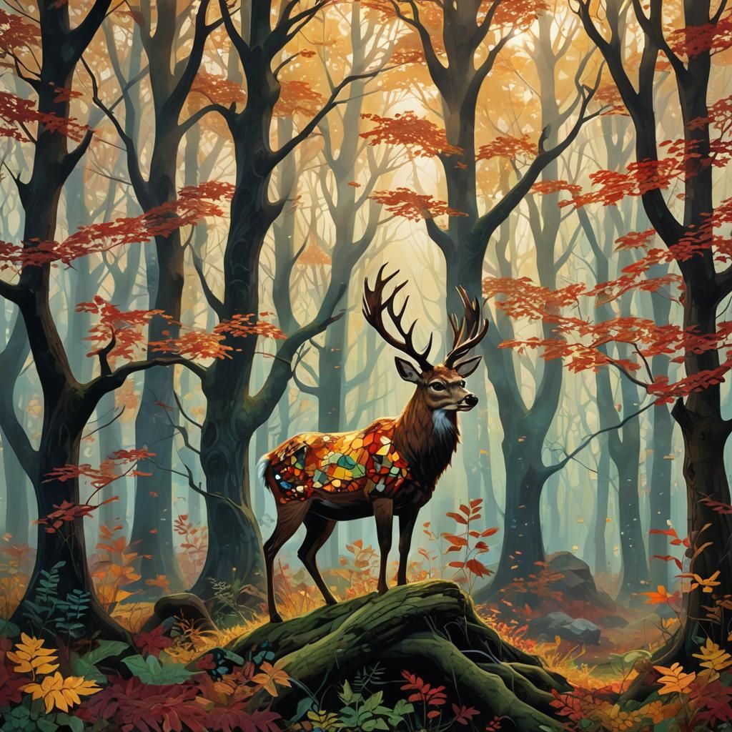 Enchanted Forest Realm in Vibrant Light