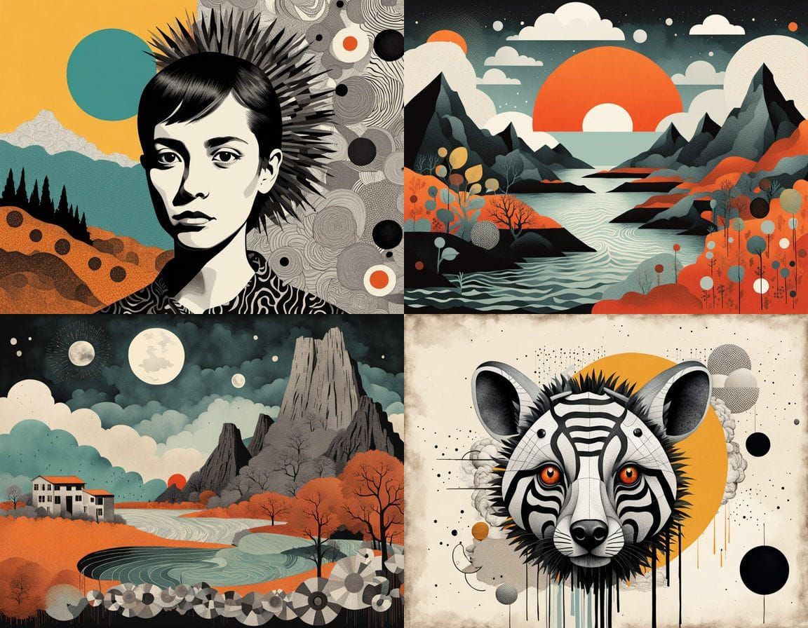 Surreal Disgraced Meat Homunculus in Stormy Night