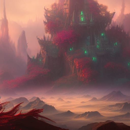 Fantastical Matte Painting in Deep Color