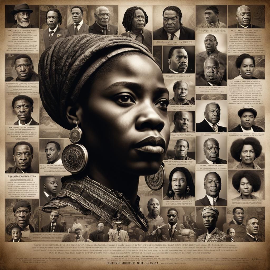 Feature quotes and messages from influential Black figures in a visually stunning and artistic Black History Month poste...