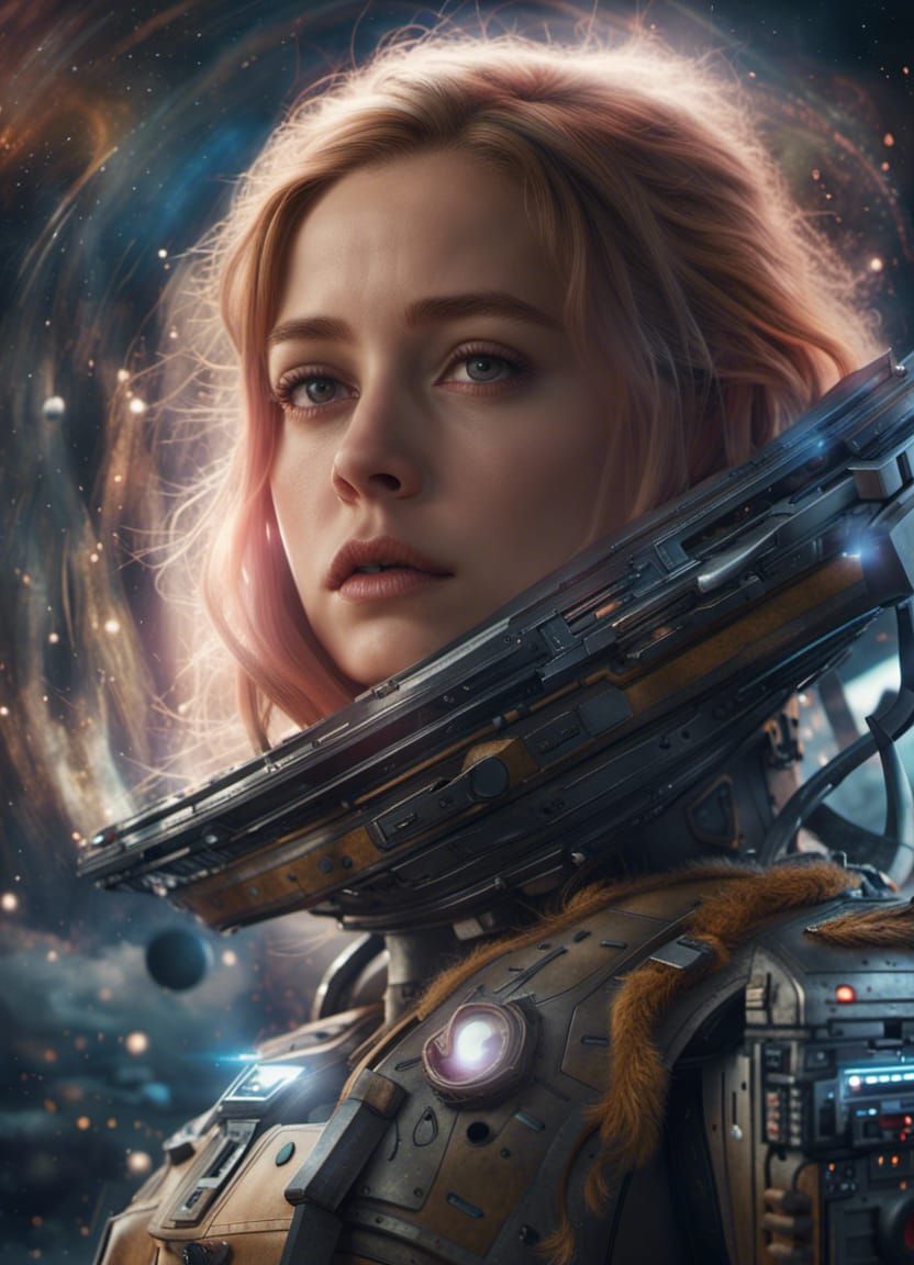 Beautiful Girl in the Galaxy: Digital Matte Painting