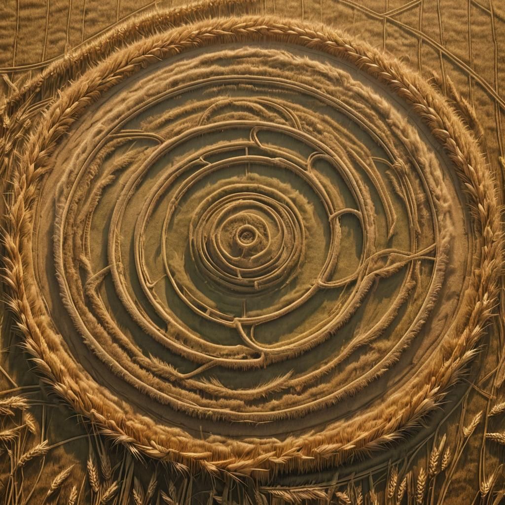 Surreal Crop Circle: Aerial Digital Matte Painting