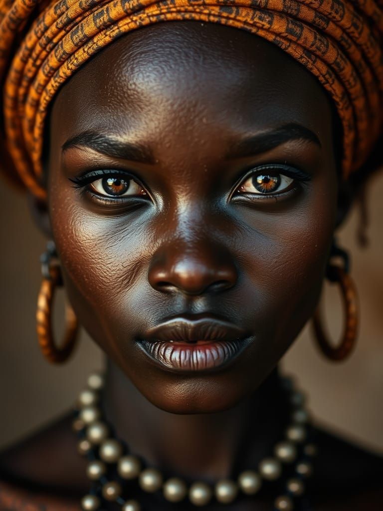 Striking Portrait of a Beautiful African Woman