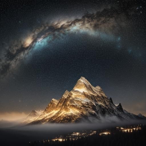 Cassiopeia Constellation with Dwarves in Golden Light