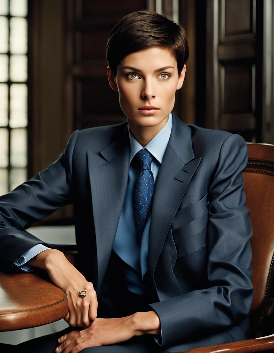 Suit and tie woman