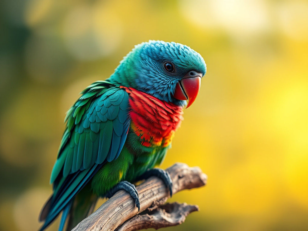 Colorful Quaker Parrot Portrait in Natural Light