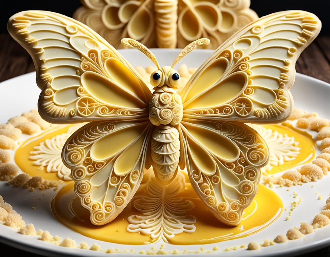 Fractal Butter Angel-Moth Food Photography