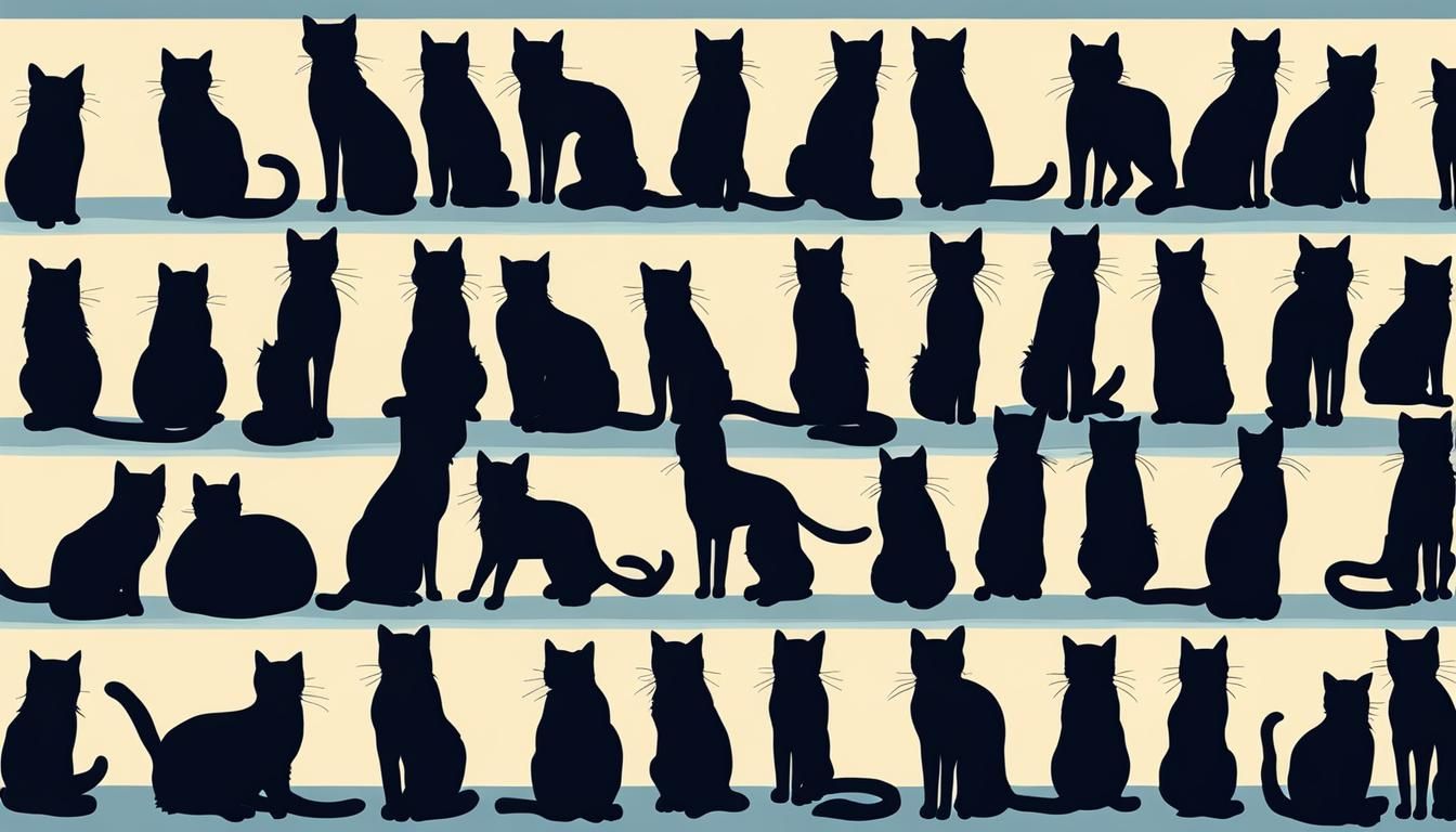 Silhouette Cats Emerging from a Boot