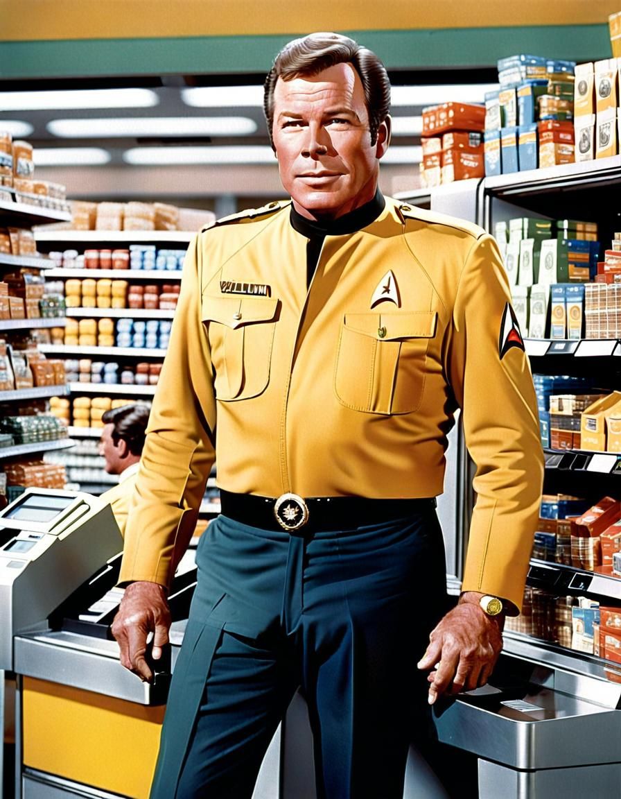 William Shatner as Starfleet Officer at Walmart