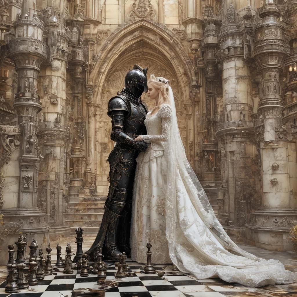 Wedding of Black Knight and White Queen