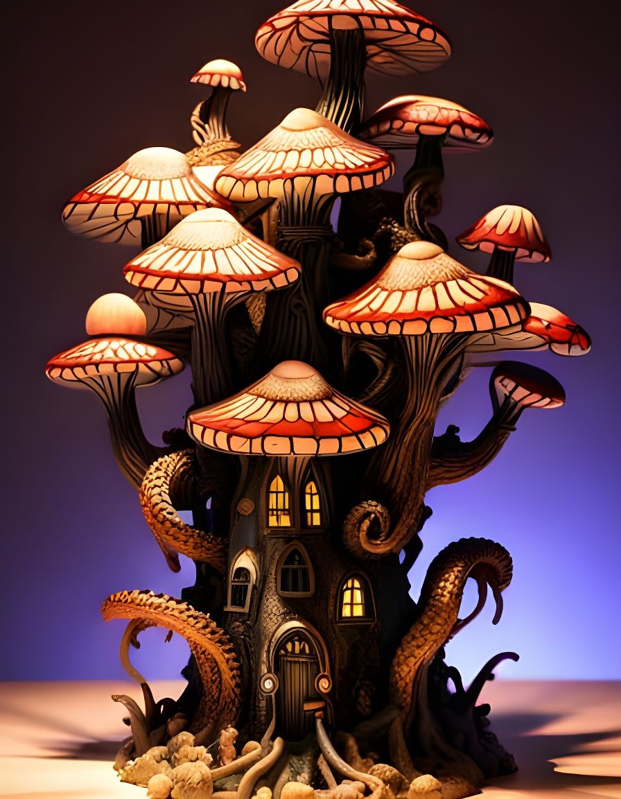 Creepy Tentacled Toadstool House of Lovecraftian Evil